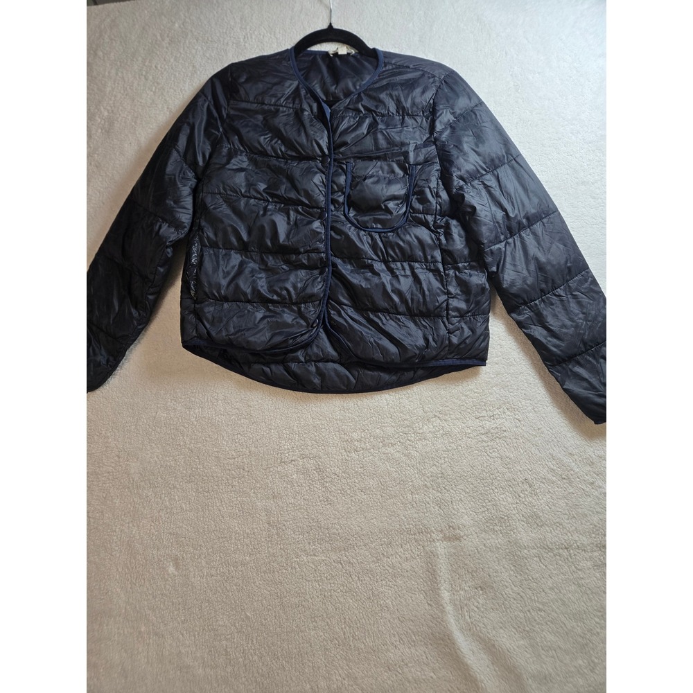Ann Mashburn Minnie Puffer Jacket Navy Blue Cashball Cashmere Fill Small Italy